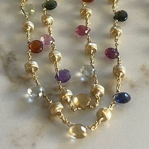 Marco Bicego genuine gemstones and 18k gold Earring set